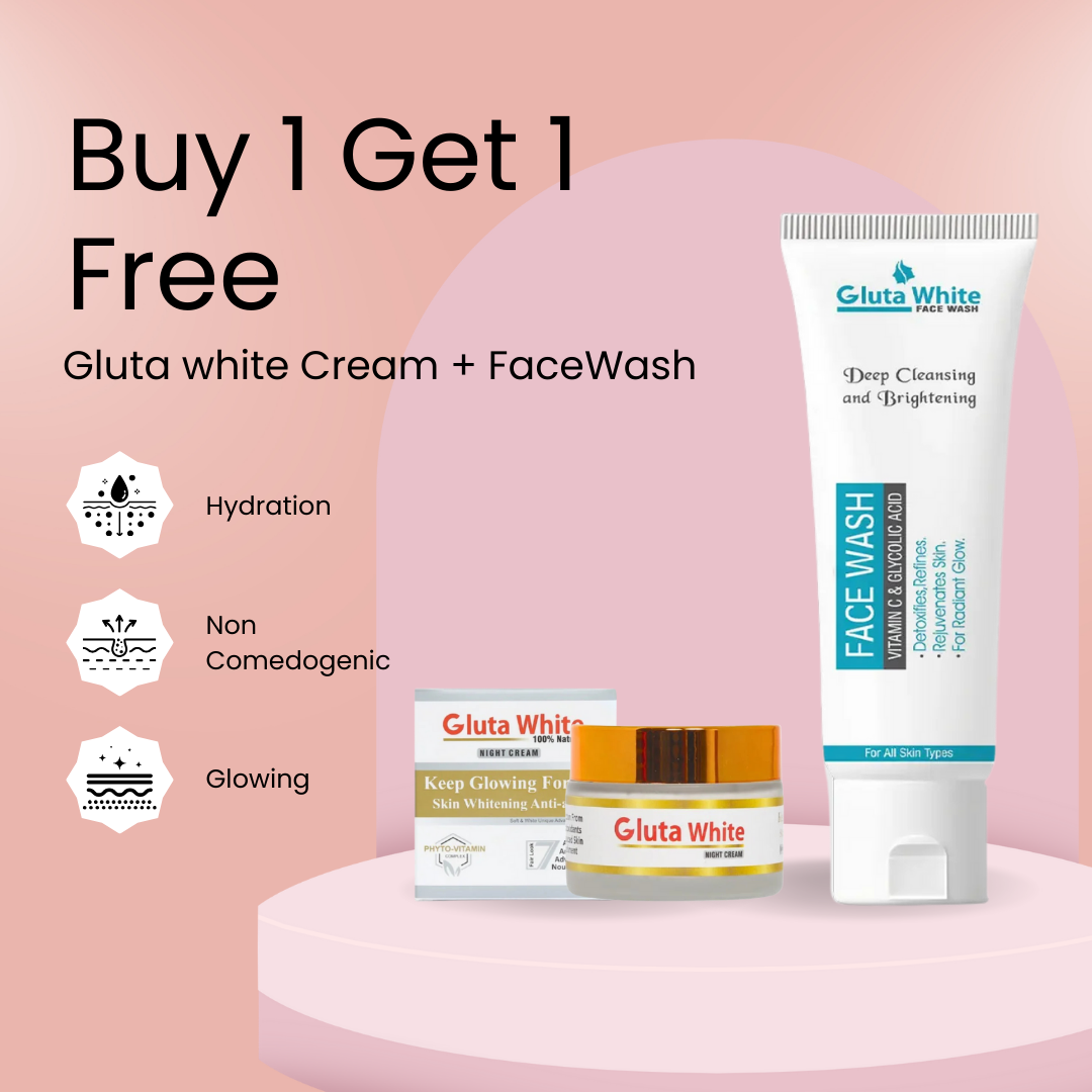 Gluta White Cream + Face Wash Deal