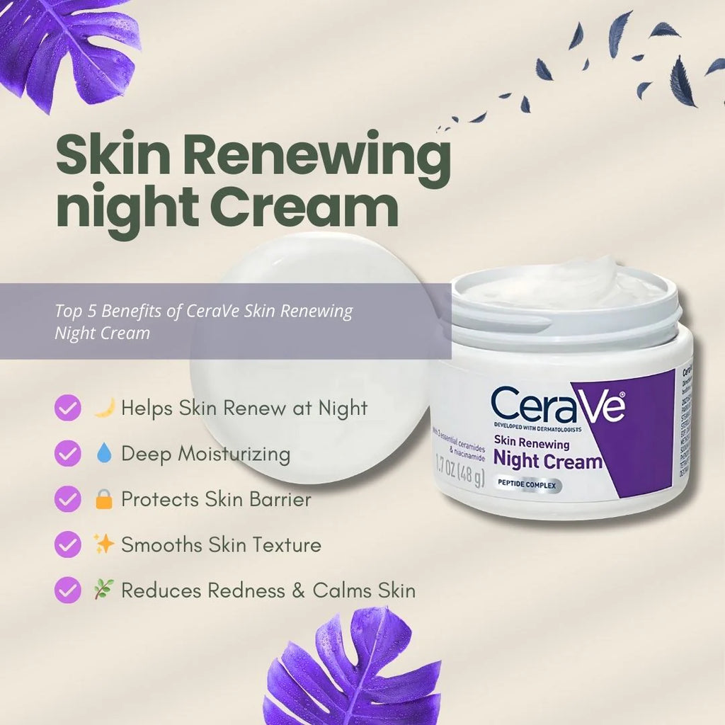 CeraVe 4-in-1 Skincare Kit: Night Cream, Sunblock, Cleanser & Serum for Radiant Skin